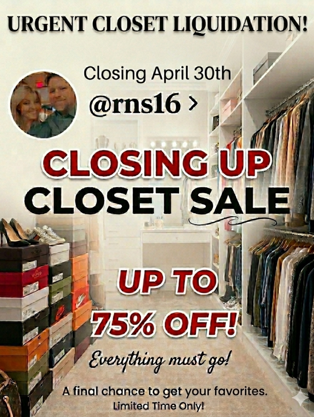 Closet Sale - Closing Closet!!!